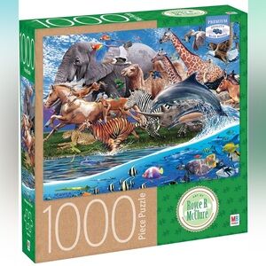 PREMIUM BLUE BOARD Milton Bradley MB Puzzle MIGRATION Royce B McClure 1000 NWT
